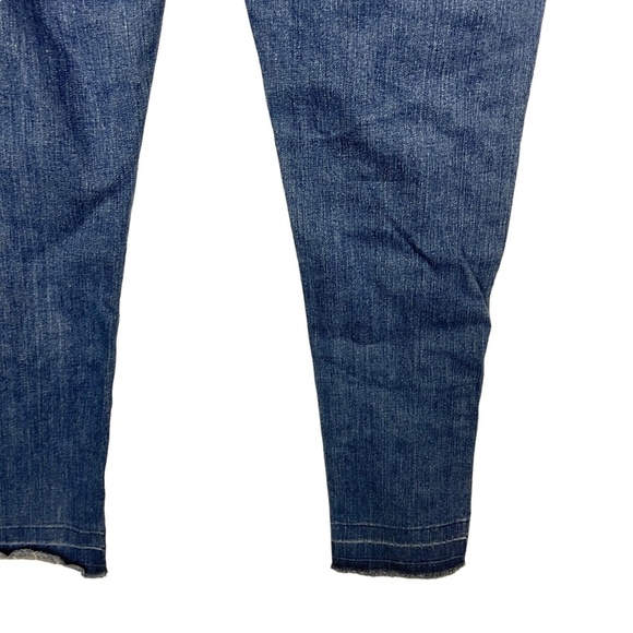 MICHAEL KORS IZZY SKINNY Medium Blue Distressed Zip Fly Mid Rise Stretch Jeans 6 - Picture 13 of 16